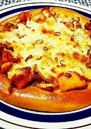 【低糖質】チーズタッカルビのブランピザ-レシピのメイン写真