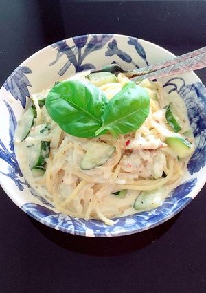 チキンクリームパスタ-レシピのメイン写真