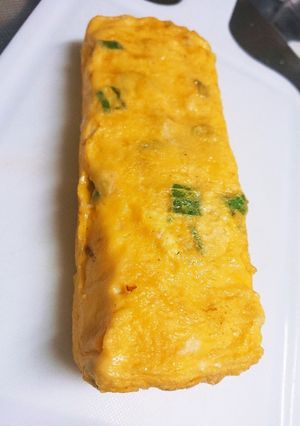 白だし醤油でネギ入り卵焼き-レシピのメイン写真
