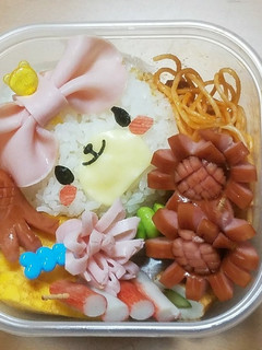 可愛いお弁当 遠足 りぼん キャラ弁-レシピのメイン写真