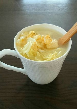 減塩 きゃべつと卵のシャンタンスープ-レシピのメイン写真