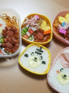 可愛いお弁当 キャラ弁 りぼん 遠足-レシピのメイン写真