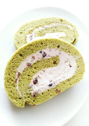 ふんわりシフォンの抹茶ロールケーキ-レシピのメイン写真