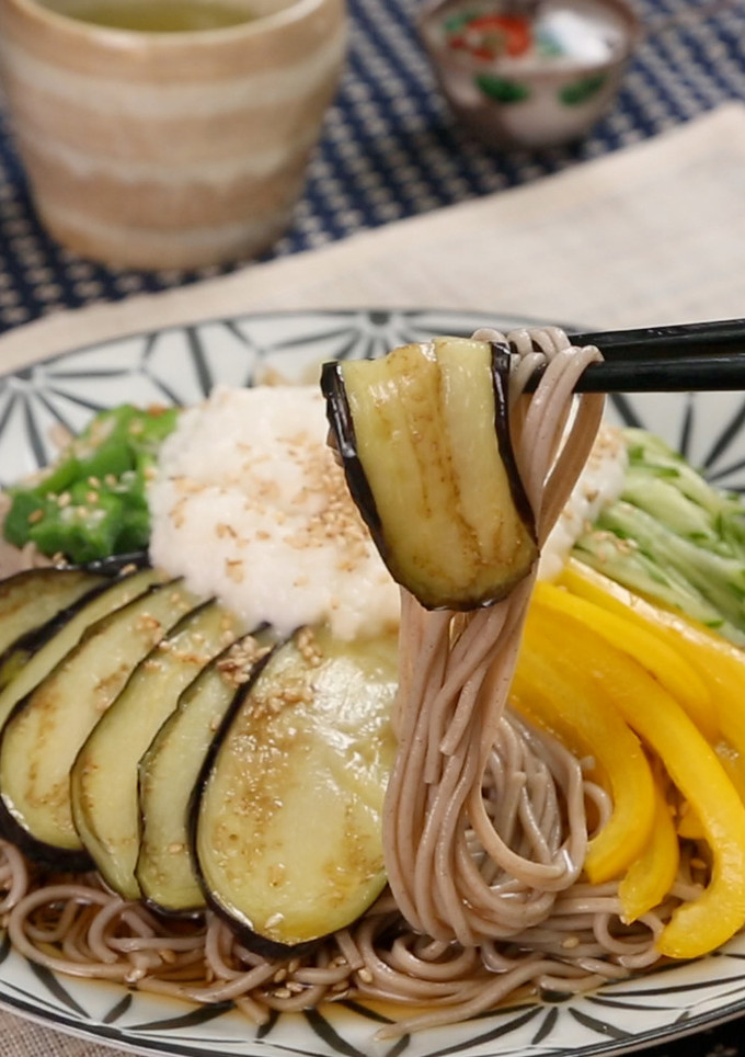 さっぱりダレの野菜とろろそば-レシピのメイン写真