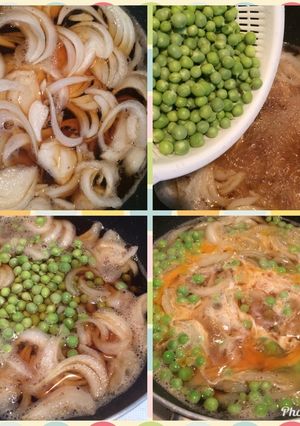 えんどう豆と新玉ねぎの卵とじ-レシピのメイン写真