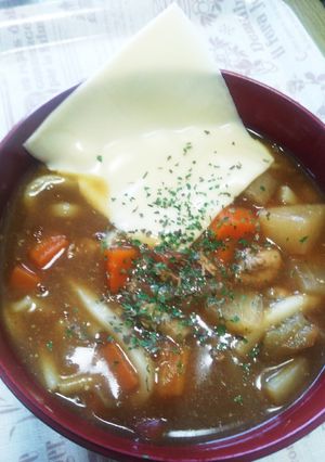 カレーのリメイク♪イタリアンカレーうどん-レシピのメイン写真