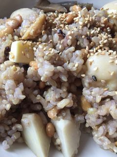 煮物を使って!納豆チーズまぜご飯-レシピのメイン写真