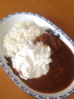 カレーに玉ねぎヨーグルトトッピング-レシピのメイン写真