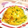 簡単ランチ☆卵焼きのせ紅生姜とネギ炒飯