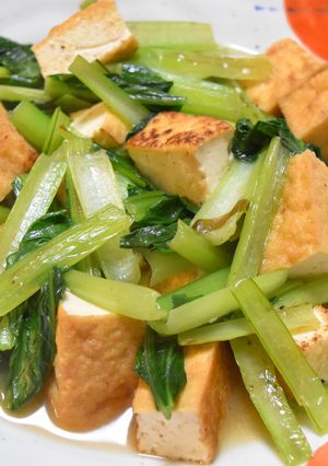 小松菜と厚揚げのあんかけ炒め煮-レシピのメイン写真