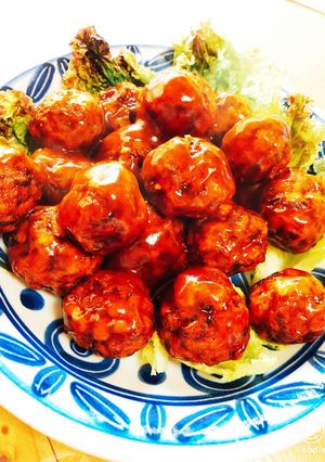 ☆長いも入り☆肉団子の甘酢あんかけ☆-レシピのメイン写真