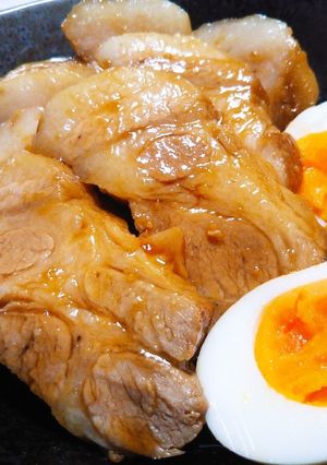 夏バテ予防☆豚肩ロースのスタミナ煮豚-レシピのメイン写真