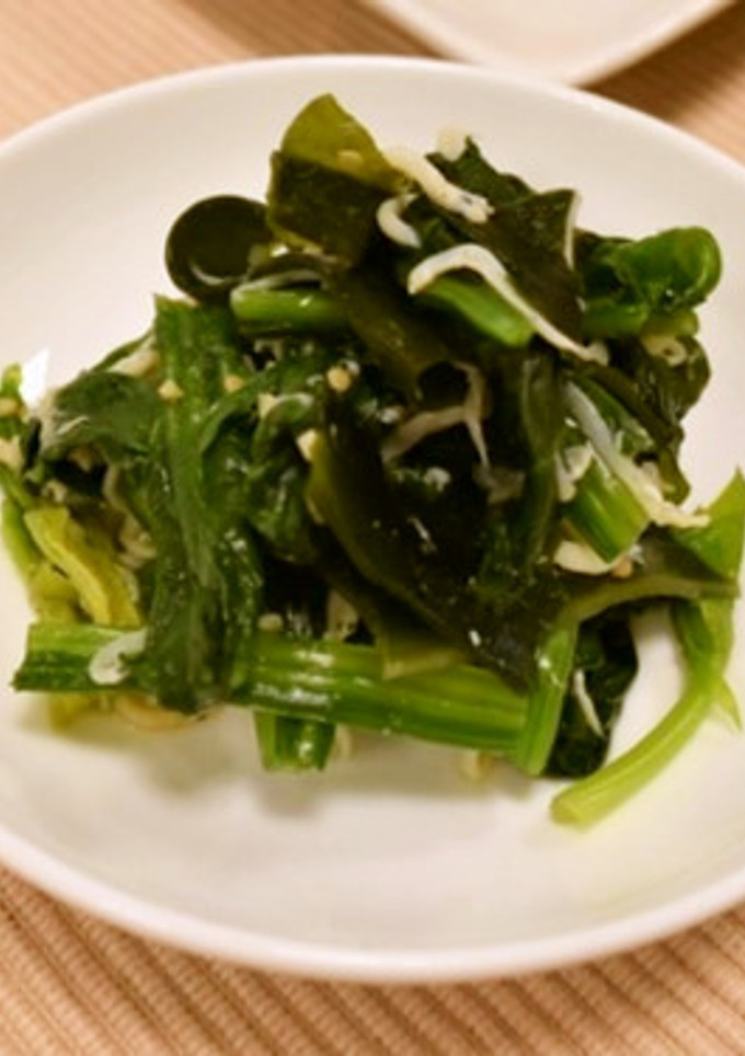青菜とわかめ、しらすの和え物-レシピのメイン写真