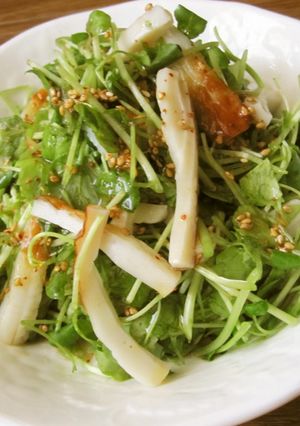 ごま油香るクレソンとちくわの和え物-レシピのメイン写真