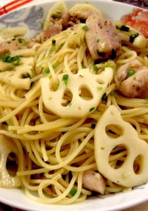 ねばねば葱ソースで和風パスタ-レシピのメイン写真