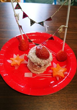 乳製品なし☆１歳のお誕生日簡単ケーキ☆-レシピのメイン写真