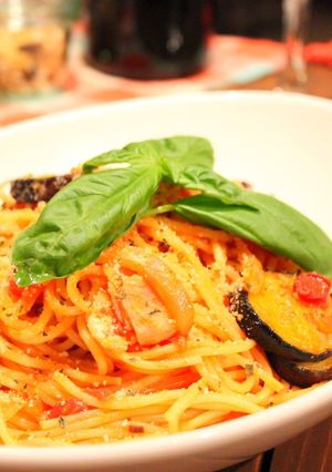 ナスとアンチョビ♡特製トマトパスタ-レシピのメイン写真