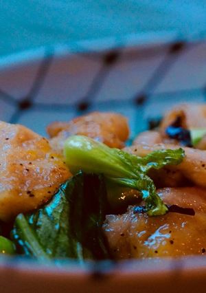 鶏ムネ肉とチンゲンサイの炒め物-レシピのメイン写真