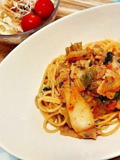豚キムチパスタ-レシピのメイン写真