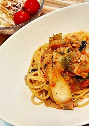 豚キムチパスタ-レシピのメイン写真