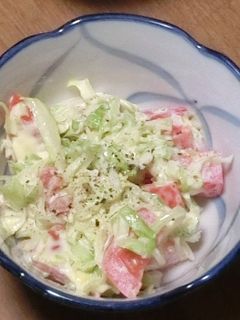 キャベツとトマトのマヨネーズサラダ-レシピのメイン写真
