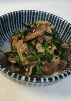 マグロのあらのニラ炒め-レシピのメイン写真