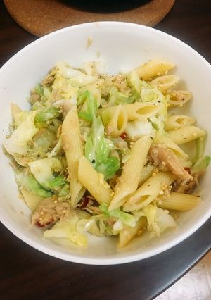 簡単♪ツナとキャベツのペペロンチーノ-レシピのメイン写真
