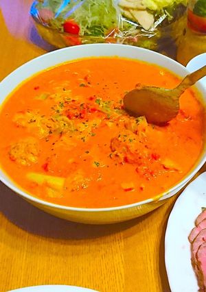 ミートボールとキャベツのミルクトマト煮-レシピのメイン写真