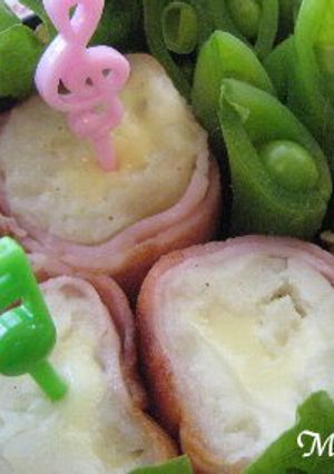 チーズ入り芋もちベーコン巻き-レシピのメイン写真