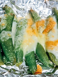 スナップえんどうのチーズ焼き-レシピのメイン写真