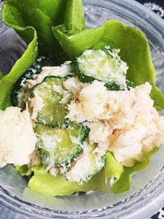 ツナ缶ときゅうりのポテトサラダ-レシピのメイン写真