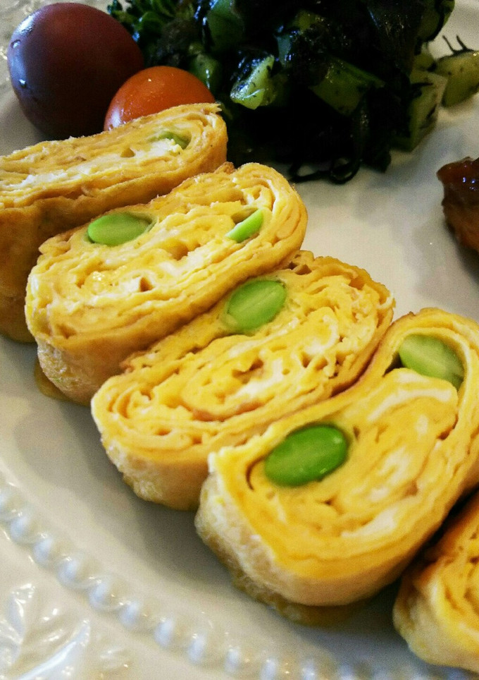 お弁当用 枝豆入りだし巻き玉子-レシピのメイン写真