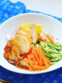 照り焼きチキンからの!>>>冷やし中華☆-レシピのメイン写真