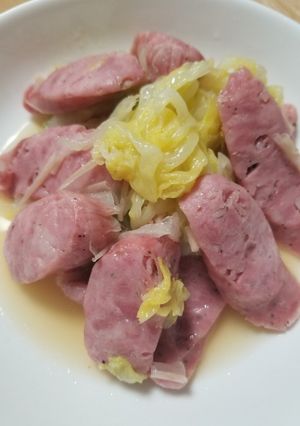 グルラボでソーセージとキャベツの蒸し煮-レシピのメイン写真