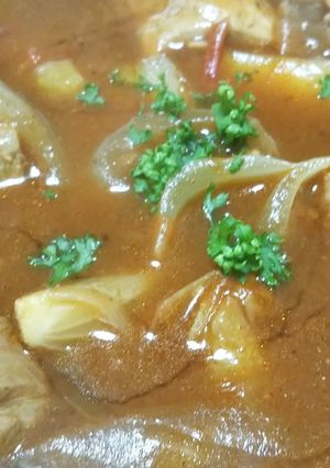 ボークシチューにホットケーキシロップ-レシピのメイン写真