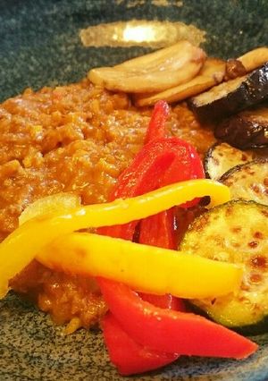 キーマカレー　焼き野菜添え-レシピのメイン写真