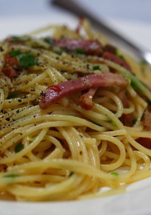 ベーコンとネギで簡単ペペロンチーノ-レシピのメイン写真