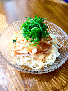 青しそたっぷり 長芋キムチそうめん-レシピのメイン写真