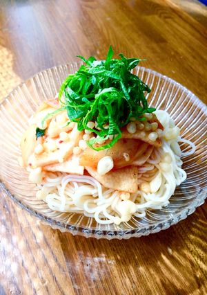 青しそたっぷり 長芋キムチそうめん-レシピのメイン写真