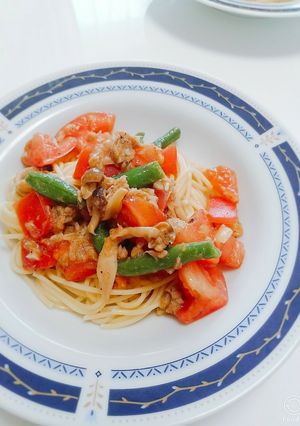 ごろごろトマトのスパゲッティー-レシピのメイン写真