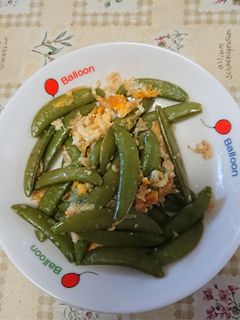 スナップエンドウとエビの卵炒め-レシピのメイン写真