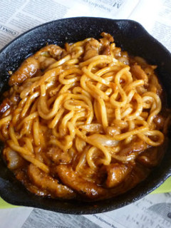 鶏皮+新タマのナポリタン焼きうどん-レシピのメイン写真