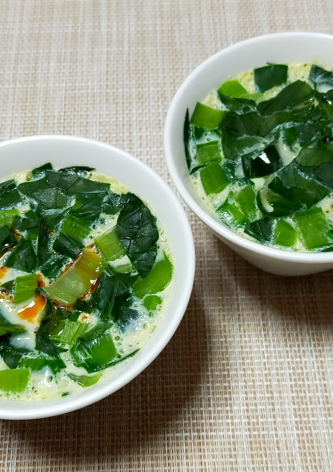 小松菜だけの中華風茶碗蒸し-レシピのメイン写真