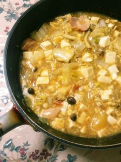 白菜と豆腐のカレー煮☆残りカレーリメイク-レシピのメイン写真