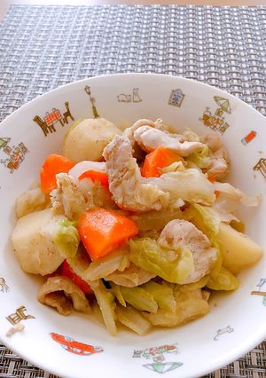 胸肉じゃがキャベツの甘辛煮〜韓国風?!-レシピのメイン写真