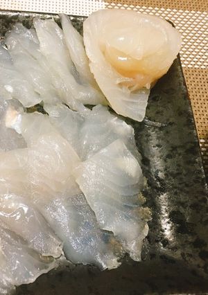 ウマヅラハギの刺身（肝醤油）-レシピのメイン写真
