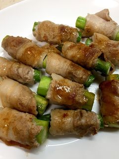 アスパラガスの豚バラ肉巻き、味ぽん風味-レシピのメイン写真