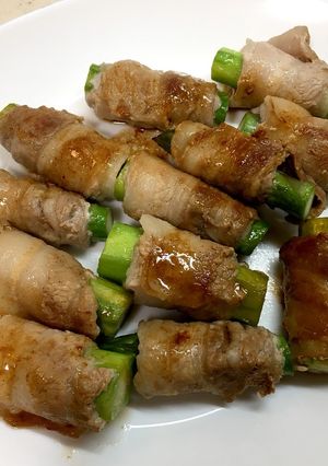 アスパラガスの豚バラ肉巻き、味ぽん風味-レシピのメイン写真