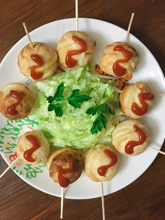 たこ焼き機で!アメリカンドック(^^)-レシピのメイン写真