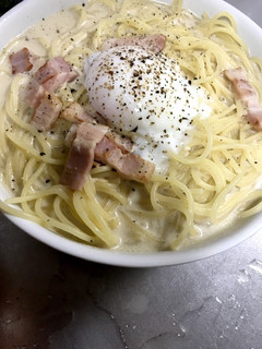 豆乳スープカルボナーラ風-レシピのメイン写真